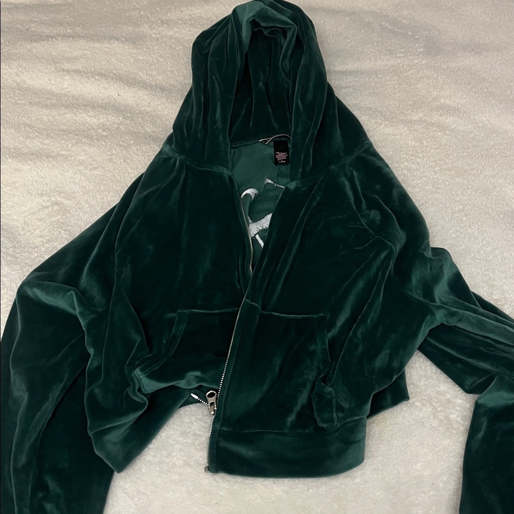 Victoria's Secret Dark Green Velvet Jacket
